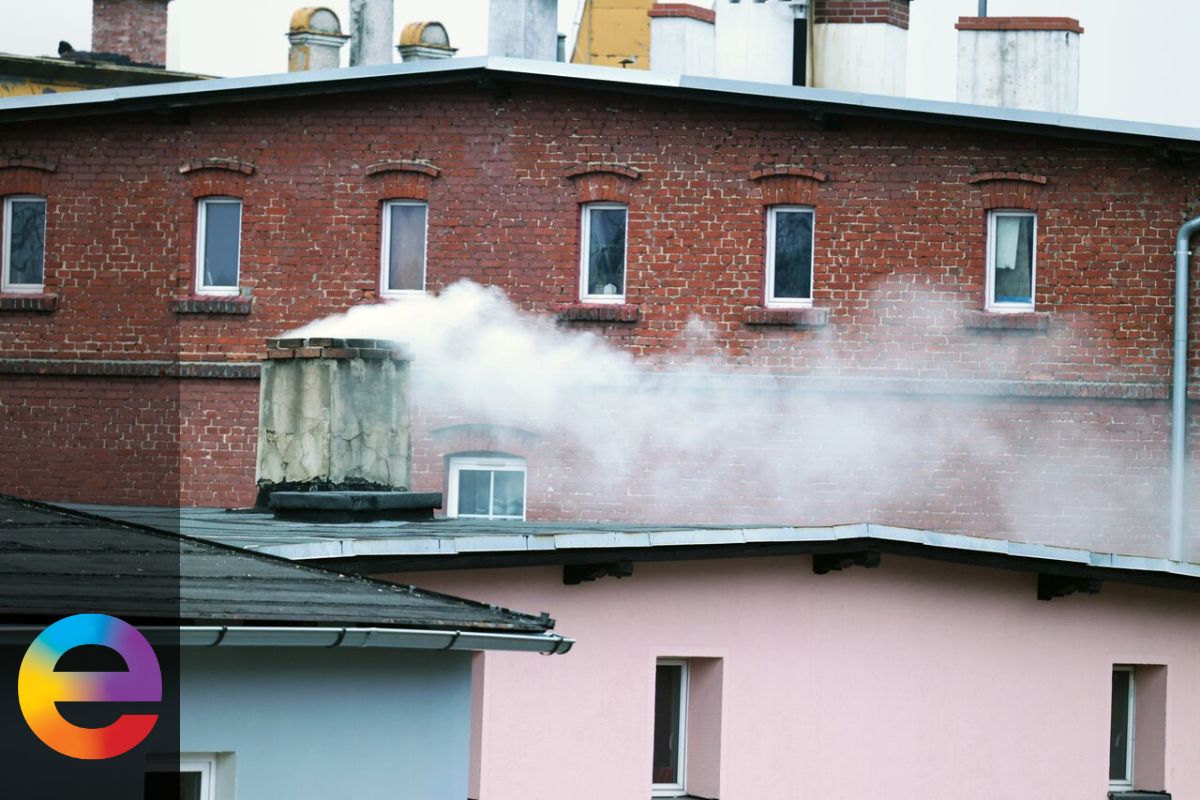 O clădire care utilizează o pompă de căldură de înaltă temperatură.